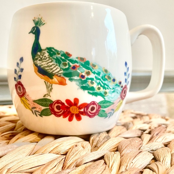 Opal House Peacock Stunner Porcelain Coffee Tea Mug Cup - Picture 5 of 5